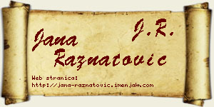 Jana Ražnatović vizit kartica